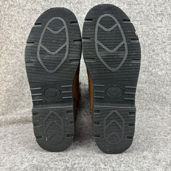 ✅Mens 10 Herman Survivors Revolver Leather Work Boots Brown Soft-Toe Lace-Up FO - Picture 5 of 13